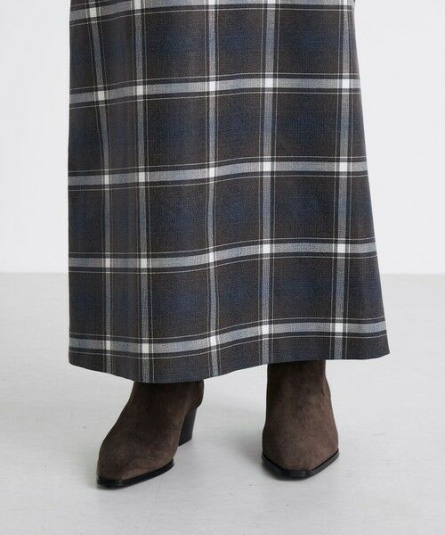 TOMORROWLAND / トゥモローランド ロング・マキシ丈ワンピース | 箔コーティングチェック  ロングワンピース | 詳細7