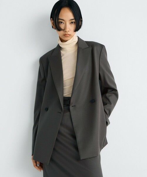 TOMORROWLAND / トゥモローランド テーラードジャケット | Super160's ウールツイル ダブルジャケット | 詳細12