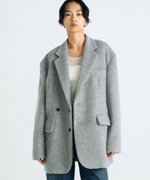 TOMORROWLAND / トゥモローランド テーラードジャケット | アルパカシャギー オーバーサイズドジャケット | 詳細2