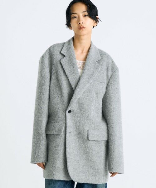 TOMORROWLAND / トゥモローランド テーラードジャケット | アルパカシャギー オーバーサイズドジャケット | 詳細3