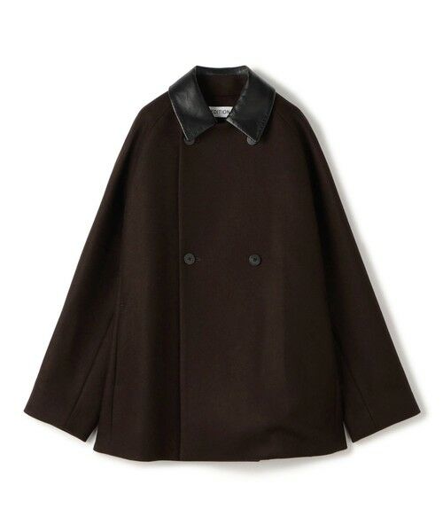 TOMORROWLAND/トゥモローランド Super120's ライトメルトン ショートコート 49 ダークブラウン 36(9号) TOMORROWLAND/トゥモローランド Super120's ライトメルトン ショートコート 49 ダークブラウン 36(9号)