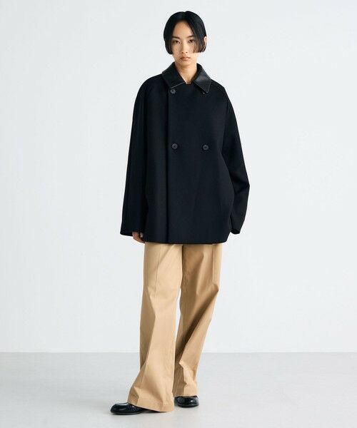 TOMORROWLAND / トゥモローランド ピーコート | Super120's ライトメルトン ショートコート | 詳細1