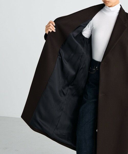 【美品】TOMORROWLAND チェスターコート Super120's ライトメルトン チェスターコート （ステンカラー