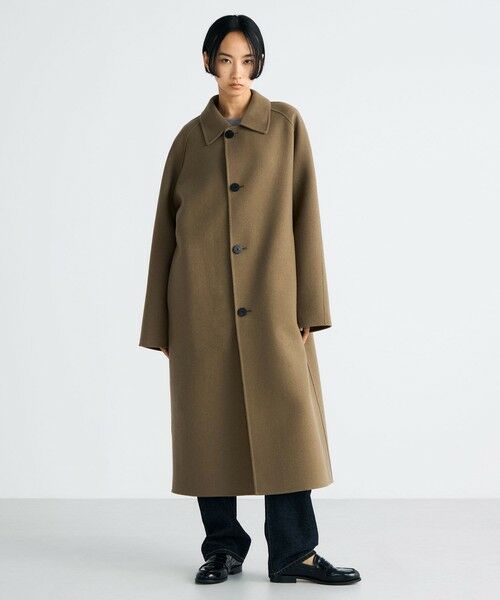 TOMORROWLAND / トゥモローランド ステンカラーコート | ウールカシミヤ ダブルフェイス ロングコート | 詳細1