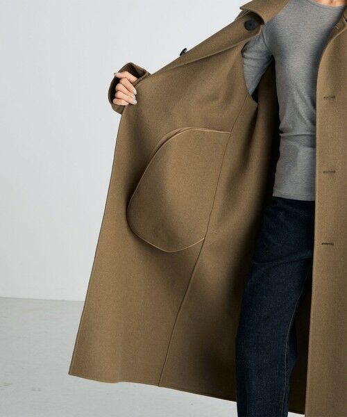 TOMORROWLAND / トゥモローランド ステンカラーコート | ウールカシミヤ ダブルフェイス ロングコート | 詳細4
