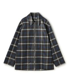 TOMORROWLAND / トゥモローランド ブルゾン | 箔コーティングチェック ジップブルゾン