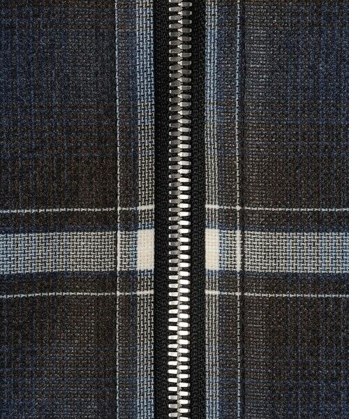 TOMORROWLAND / トゥモローランド ブルゾン | 箔コーティングチェック ジップブルゾン | 詳細12