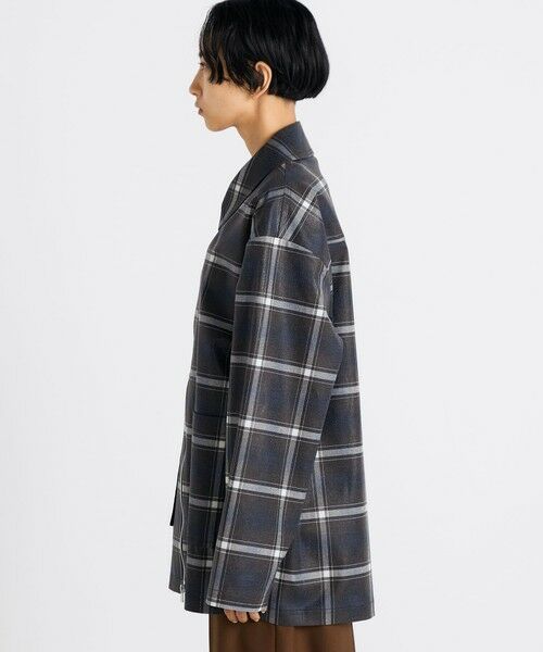 TOMORROWLAND / トゥモローランド ブルゾン | 箔コーティングチェック ジップブルゾン | 詳細4