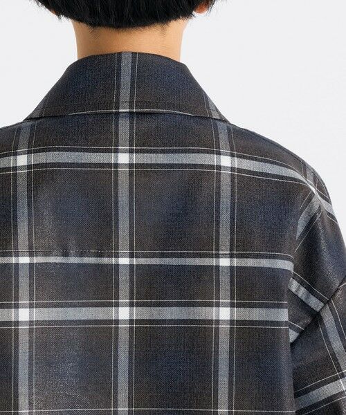 TOMORROWLAND / トゥモローランド ブルゾン | 箔コーティングチェック ジップブルゾン | 詳細8