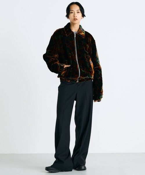 TOMORROWLAND / トゥモローランド ブルゾン | ベルベットプリント ジップブルゾン | 詳細1