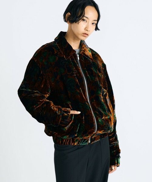 TOMORROWLAND / トゥモローランド ブルゾン | ベルベットプリント ジップブルゾン | 詳細2