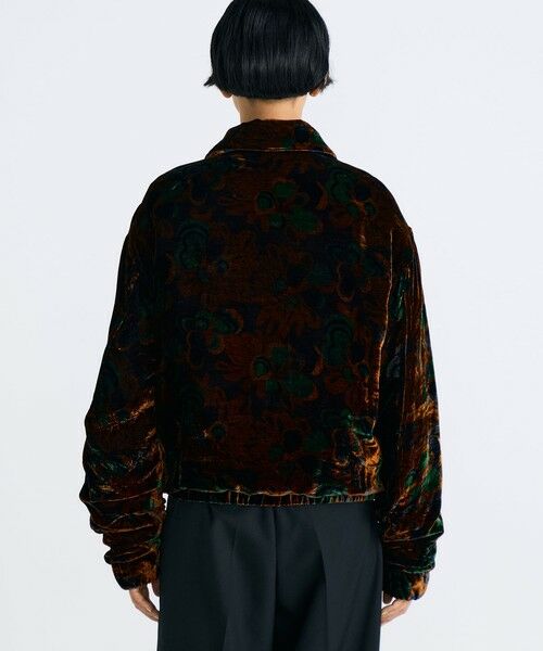 TOMORROWLAND / トゥモローランド ブルゾン | ベルベットプリント ジップブルゾン | 詳細4