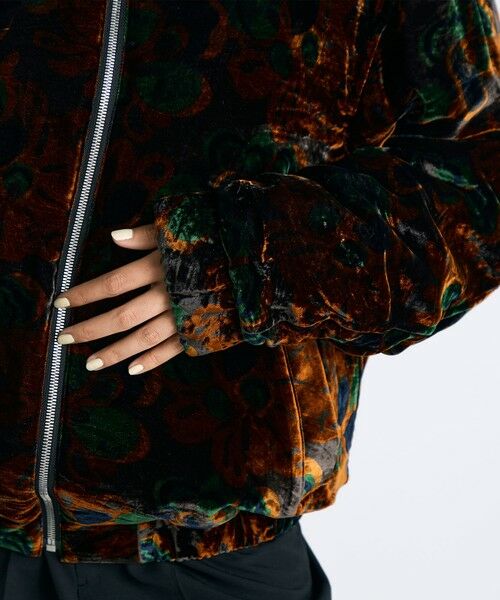 TOMORROWLAND / トゥモローランド ブルゾン | ベルベットプリント ジップブルゾン | 詳細7