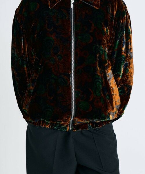 TOMORROWLAND / トゥモローランド ブルゾン | ベルベットプリント ジップブルゾン | 詳細8