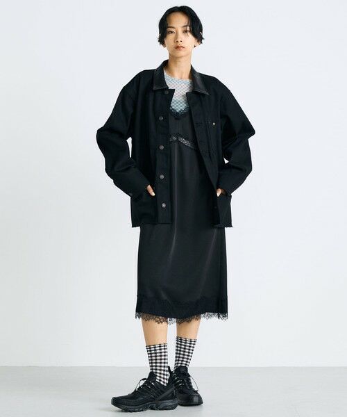 TOMORROWLAND / トゥモローランド Gジャン・デニムジャケット | カットオフ ブラックデニム カバーオール | 詳細1