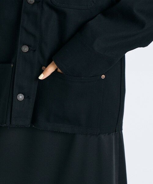 TOMORROWLAND / トゥモローランド Gジャン・デニムジャケット | カットオフ ブラックデニム カバーオール | 詳細11