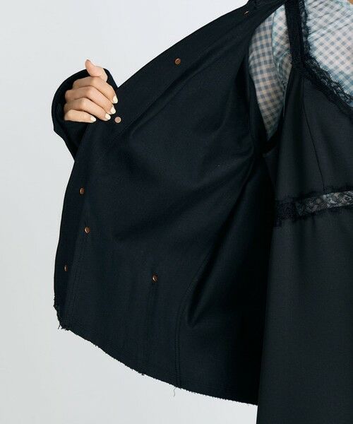 TOMORROWLAND / トゥモローランド Gジャン・デニムジャケット | カットオフ ブラックデニム カバーオール | 詳細5