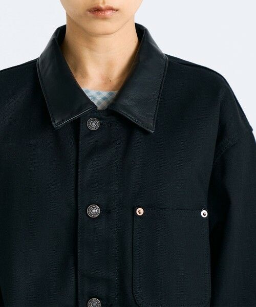 TOMORROWLAND / トゥモローランド Gジャン・デニムジャケット | カットオフ ブラックデニム カバーオール | 詳細6