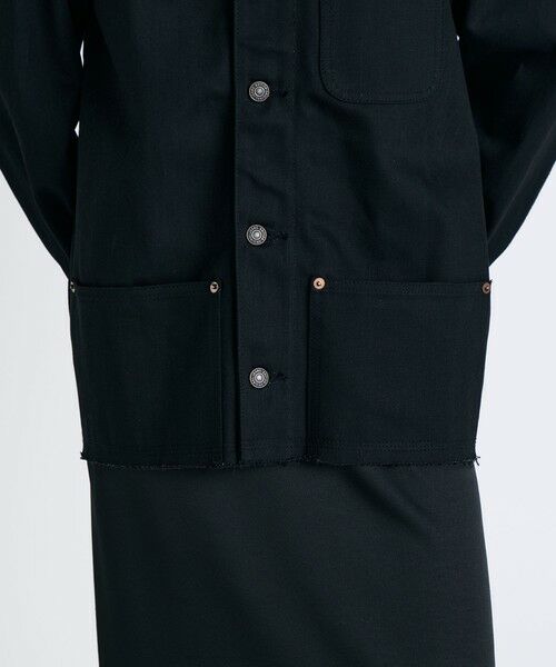 TOMORROWLAND / トゥモローランド Gジャン・デニムジャケット | カットオフ ブラックデニム カバーオール | 詳細9