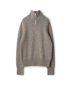TOMORROWLAND / トゥモローランド ニット・セーター | ウールナイロンメランジ ジップアッププルオーバー