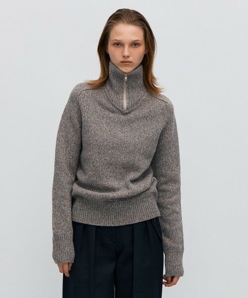 TOMORROWLAND / トゥモローランド ニット・セーター | ウールナイロンメランジ ジップアッププルオーバー | 詳細2