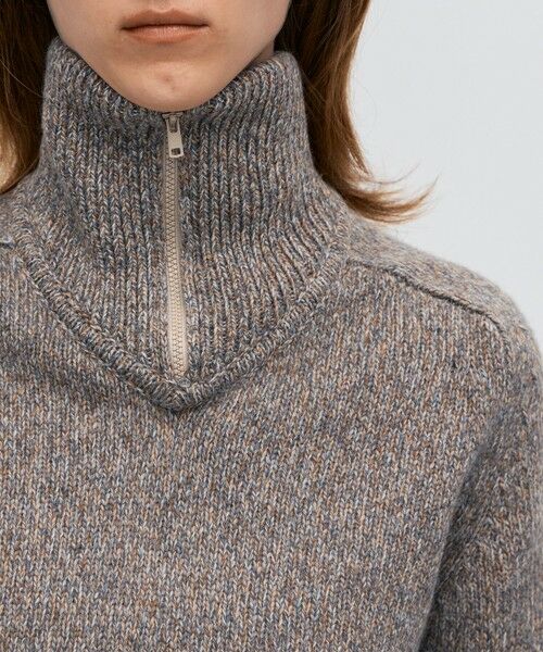 TOMORROWLAND / トゥモローランド ニット・セーター | ウールナイロンメランジ ジップアッププルオーバー | 詳細6
