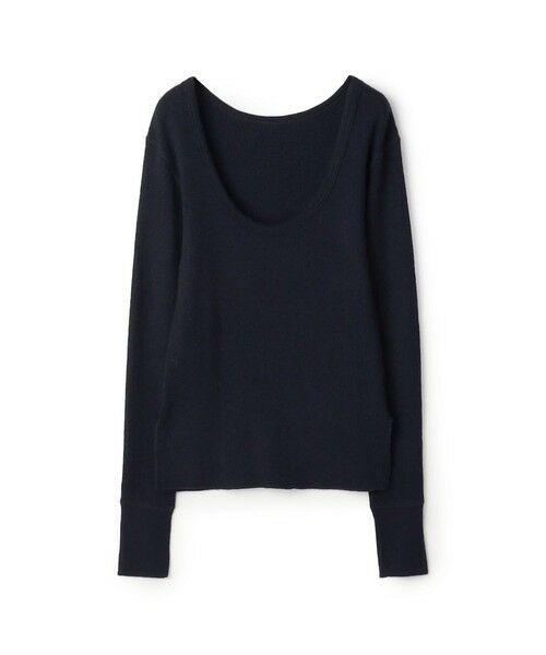 TOMORROWLAND / トゥモローランド Tシャツ | ウールワッフルジャージー フィットカットソー(69 ネイビー)