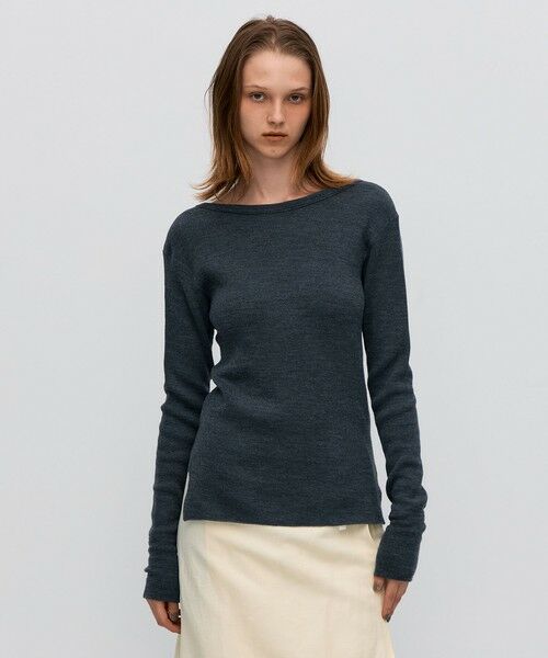 TOMORROWLAND / トゥモローランド Tシャツ | ウールワッフルジャージー フィットカットソー | 詳細9