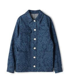 TOMORROWLAND / トゥモローランド ブルゾン | ブルーデニムプリント ワークジャケット
