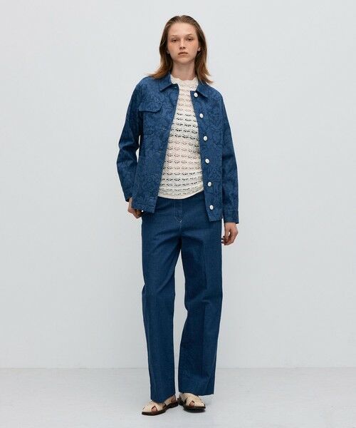 TOMORROWLAND / トゥモローランド ブルゾン | ブルーデニムプリント ワークジャケット | 詳細1