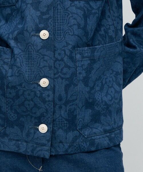 TOMORROWLAND / トゥモローランド ブルゾン | ブルーデニムプリント ワークジャケット | 詳細10
