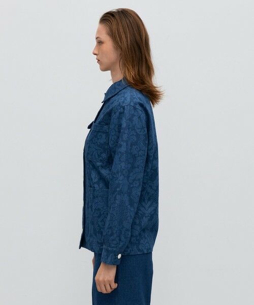 TOMORROWLAND / トゥモローランド ブルゾン | ブルーデニムプリント ワークジャケット | 詳細4