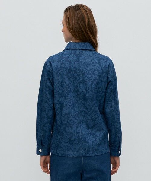 TOMORROWLAND / トゥモローランド ブルゾン | ブルーデニムプリント ワークジャケット | 詳細5