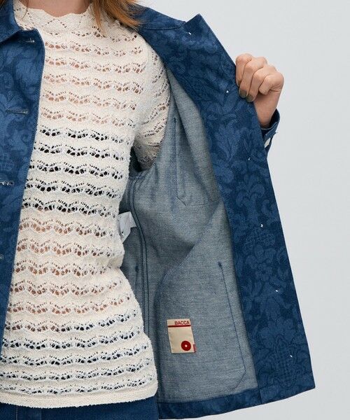 TOMORROWLAND / トゥモローランド ブルゾン | ブルーデニムプリント ワークジャケット | 詳細6