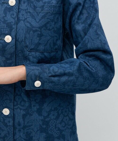 TOMORROWLAND / トゥモローランド ブルゾン | ブルーデニムプリント ワークジャケット | 詳細8