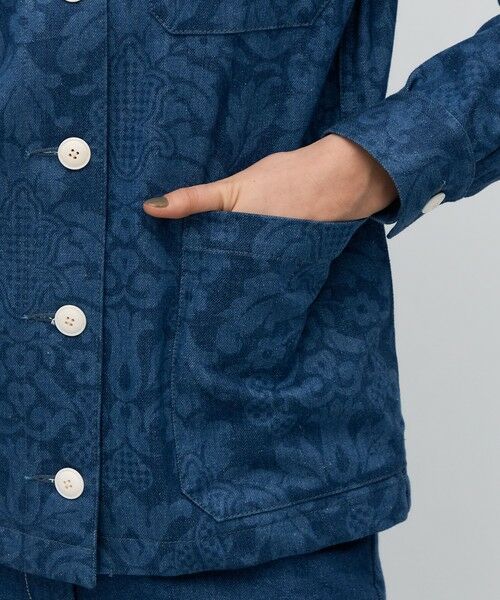 TOMORROWLAND / トゥモローランド ブルゾン | ブルーデニムプリント ワークジャケット | 詳細9