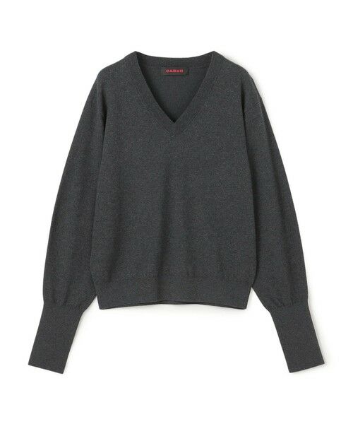 TOMORROWLAND / トゥモローランド ニット・セーター | コットンカシミヤストレット Vネックプルオーバー(17 チャコールグレー)