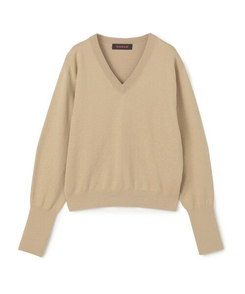 TOMORROWLAND / トゥモローランド ニット・セーター | コットンカシミヤストレット Vネックプルオーバー(43 ベージュ)