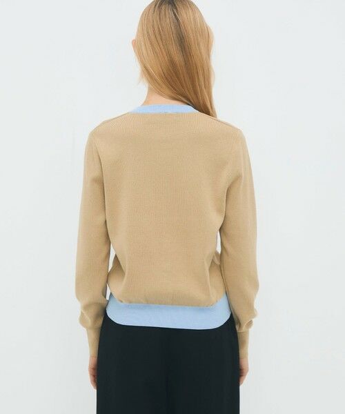 TOMORROWLAND / トゥモローランド カーディガン・ボレロ | コットンカシミヤ バイカラークルーネックカーディガン | 詳細4