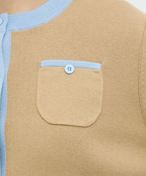 TOMORROWLAND / トゥモローランド カーディガン・ボレロ | コットンカシミヤ バイカラークルーネックカーディガン | 詳細7