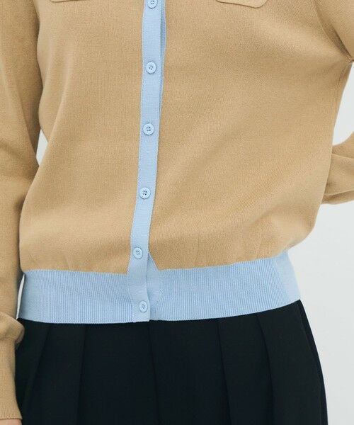 TOMORROWLAND / トゥモローランド カーディガン・ボレロ | コットンカシミヤ バイカラークルーネックカーディガン | 詳細8