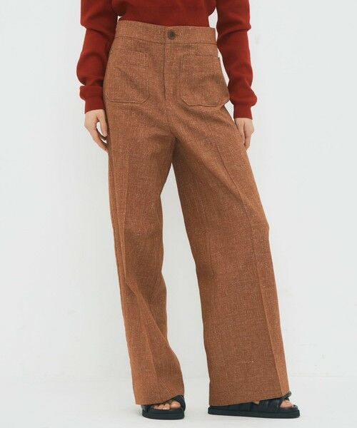 TOMORROWLAND / トゥモローランド その他パンツ | コットンリネンスラブ ポケットワイドパンツ | 詳細3