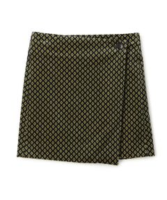 TOMORROWLAND / トゥモローランド ミニ・ひざ丈スカート | コットンベルベット ジオメトリックプリントミニスカート