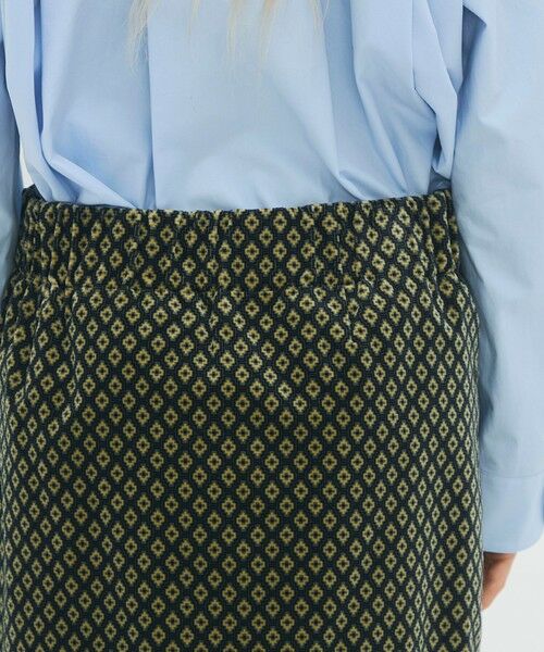 TOMORROWLAND / トゥモローランド ミニ・ひざ丈スカート | コットンベルベット ジオメトリックプリントミニスカート | 詳細6