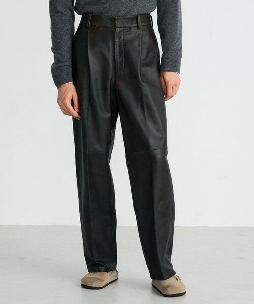 TOMORROWLAND / トゥモローランド スラックス・ドレスパンツ | クラッシュレザー スラックス | 詳細2