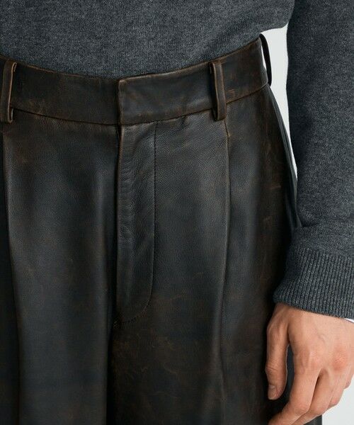 TOMORROWLAND / トゥモローランド スラックス・ドレスパンツ | クラッシュレザー スラックス | 詳細5