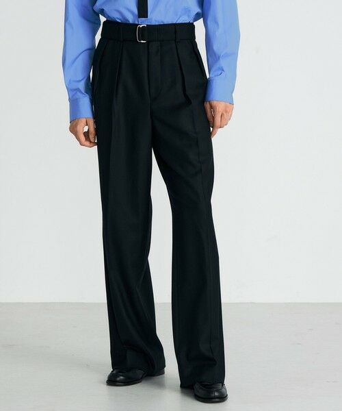 TOMORROWLAND / トゥモローランド その他パンツ | Super160's ウールギャバベルトパンツ | 詳細2