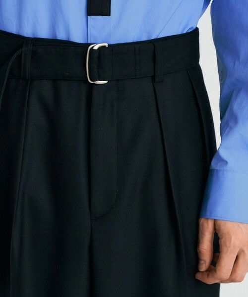 TOMORROWLAND / トゥモローランド その他パンツ | Super160's ウールギャバベルトパンツ | 詳細5