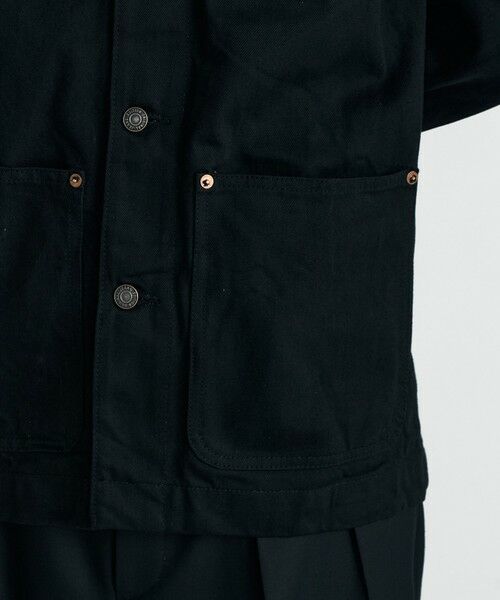 CAPSULEUX LEMAGE ブラックデニムカバーオール CAPSULEUX LEMAGE ブラックデニムカバーオール CAPSULEUX LEMAGE