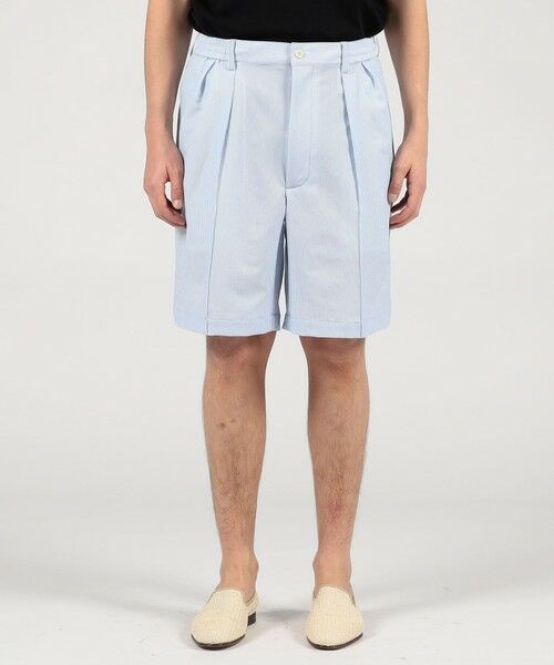 TOMORROWLAND / トゥモローランド ショート・ハーフ・半端丈パンツ | Tangent NEVILL SHORTS ポリエステル シアサッカー 2プリーツイージーショーツ | 詳細2